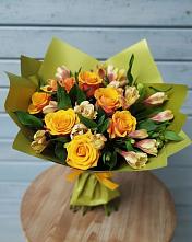 Букет цветов из:  Альстромерии и Розы в Турыгино