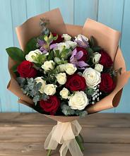 Букет цветов из:  Розы и Альстромерии в Турыгино