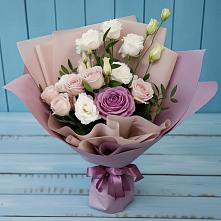 Букет цветов из:  Розы и Лизиантусы #REPLACE_PRED# Турыгино