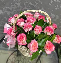 Цветочная композиция из Розы в корзине #REPLACE_PRED# Турыгино