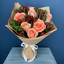 Букет цветов из:  Розы и Альстромерии в Турыгино