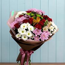 Букет цветов из:  Розы, Хризантемы и Альстромерии в Турыгино