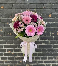Букет цветов из:  Герберы и Хризантемы в Турыгино