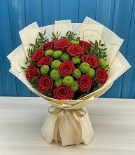 Букет цветов из:  Розы и Хризантемы в Турыгино