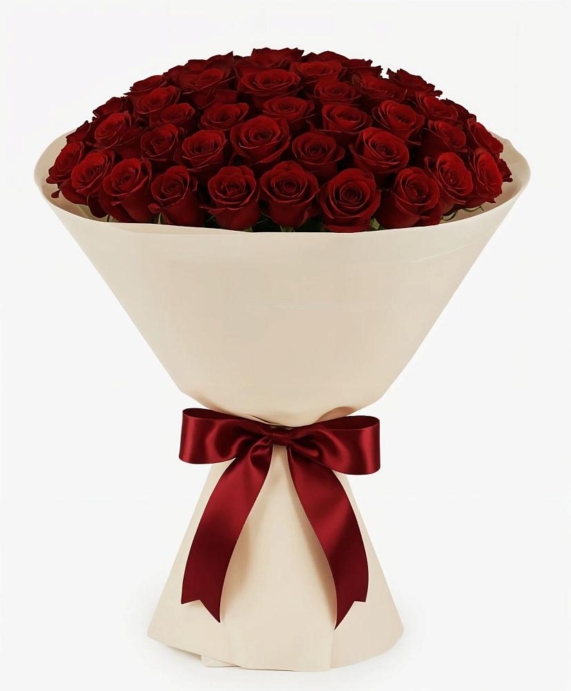 Букет 101 Бордовая роза Блэк Бакарра в Турыгино