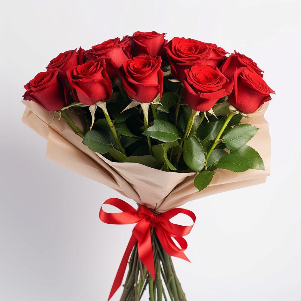 Букет 11 Красных роз Эдлесс Лав в Турыгино